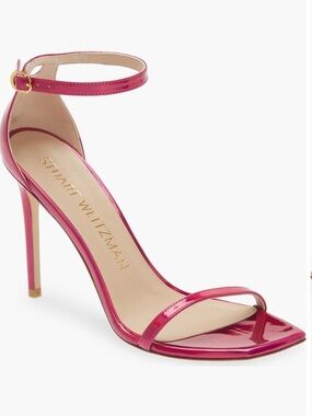 Stuart Weitzman pink metallic heels